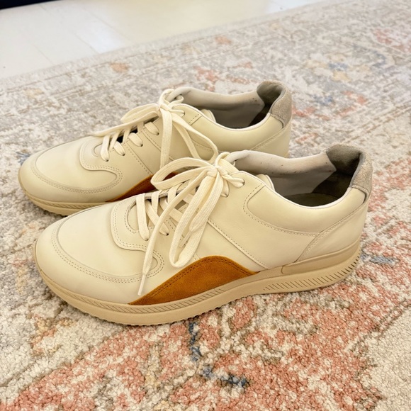 Everlane “The Trainer” white/mustard unisex W 12.5 or M 10.5 - Picture 1 of 10